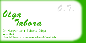 olga tabora business card